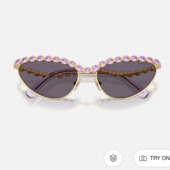 Swarovski Lavender Crystal Sunglasses - Picture 7 of 9